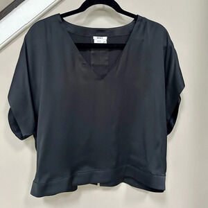 DKNY | Cropped split back v neck top